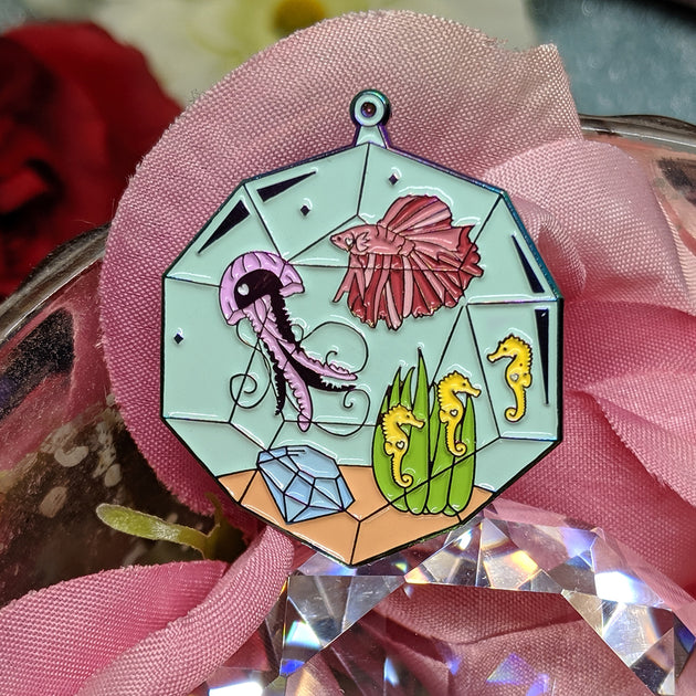 Marine Terrarium pin Blooms & Moonlight